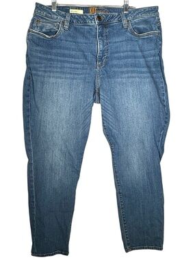 Kut from the Kloth Women's Jeans 16W Katy Boyfriend Stretch Blue Denim